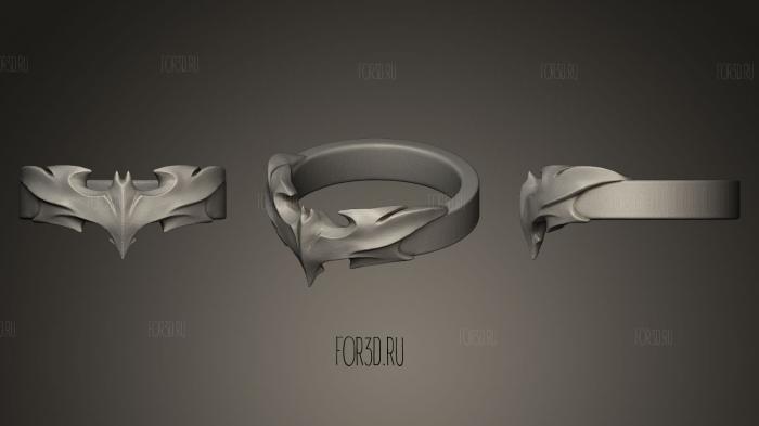 Dark Knight Ring stl model for CNC